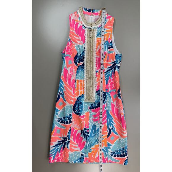 Lilly Pulitzer Alexa Shift Dress 00 Goombay Smashed Tropical Preppy Beachy - Picture 7 of 16
